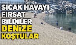Sıcak havayı fırsat bildiler, denize koştular