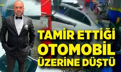 Tamir ettiği otomobilin 2 metre yükseklikten üzerine düşmesiyle öldü