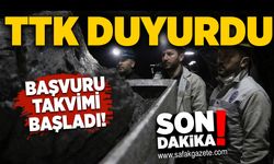 TTK kurasından çıkanlar dikkat! Başvuru takvimi başladı