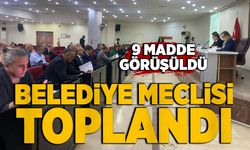 Belediye meclisi toplandı: 9 madde görüşüldü