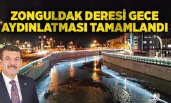 Zonguldak deresi gece aydınlatması tamamlandı