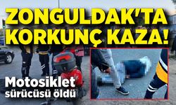 Zonguldak'ta korkunç kaza! Motosiklet sürücüsü öldü