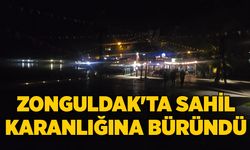 Zonguldak'ta sahil karanlığına büründü