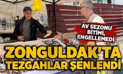 Av sezonu sona ermesine rağmen Zonguldak'ta tezgahlar şenlendi