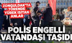 Zonguldak’ta törende yürek ısıtan anlar: Polis engelli vatandaşı taşıdı