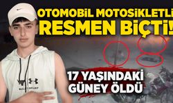 Otomobil motosikletliyi resmen biçti: 17 yaşındaki Güney öldü
