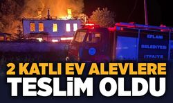 Karabük'te 2 katlı ev alevlere teslim oldu