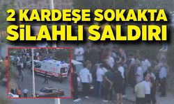 Sokak ortasında 2 kardeşe silahlı saldırı