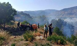 Ağaçlık alanda yangın: Alevler okul lojmanına sıçradı