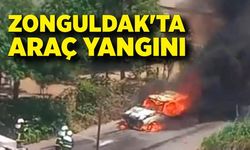 Zonguldak'ta araç yangını paniğe neden oldu