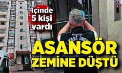 Asansör 4. kattan zemine düştü: 1 yaralı