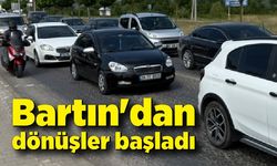 Bartın'dan dönüşler başladı; kara yollarında trafik arttı