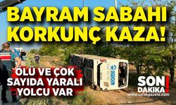 Yolcu otobüsü şarampole devrildi: 1 ölü, 23 yaralı
