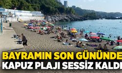 Zonguldak’ta bayramın son gününde Kapuz Plajı sessiz kaldı
