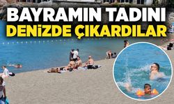 Bayramın tadını denizde çıkardılar