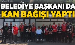 Belediye başkanı da kan bağışı yaptı