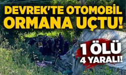 Devrek'te otomobil ormana uçtu: 1 ölü, 4 yaralı