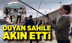 Duyan sahile akın etti; Olta misinasini kapan balık avına çıktı