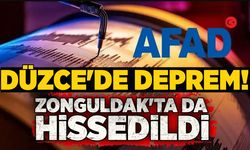 Düzce'de deprem! Zonguldak'ta da hissedildi