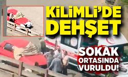 Kilimli’de dehşet anları: Sokak ortasında vuruldu!
