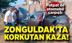 Zonguldak'ta korkutan kaza! Patpat ile otomobil çarpıştı