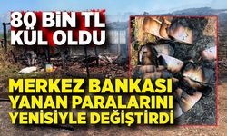 Yangında 80 bin lirasını kullanılmaz hale geldi; Merkez bankası parasını yenisiyle değiştirildi