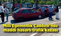 Milli Egemenlik Caddesi’nde maddi hasarlı trafik kazası