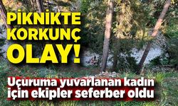 Piknikte korkunç olay! Uçuruma yuvarlanan kadın için ekipler seferber oldu