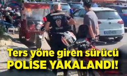 Ters yönden gelen motosiklet sürücüsüne para cezası