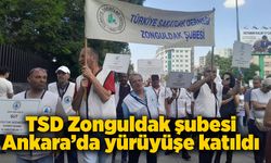 TSD Zonguldak şubesi Ankara’da yürüyüşe katıldı