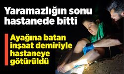 5 yaşındaki çocuk, ayağına batan inşaat demiriyle hastaneye götürüldü