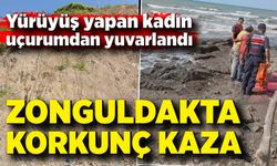 Yürüyüş yapan kadın uçuruma yuvarlandı