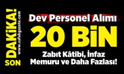 Adalet Bakanlığı'na 20 bin personel alınacak