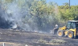 Anız yangını ormana sıçramadan söndürüldü