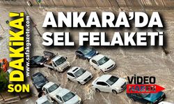 Ankara'da sel felaketi... Evin penceresini yıktı geçti, araçlar böyle sürüklendi
