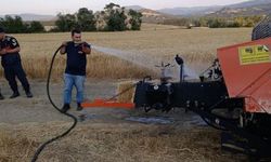 Balya makinesi yangın çıkarttı: Yangın tüpü faciayı önledi