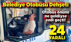 Otobüs 2 araca ve üst geçide çarptı: 24 yaralı