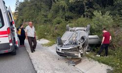 Kontrolden çıkan otomobil takla attı: 3 yaralı