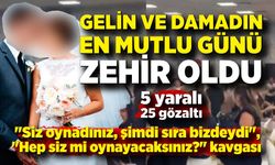 Damat ve gelin tarafı arasında, "Siz oynadınız, şimdi sıra bizdeydi", "Hep siz mi oynayacaksınız?" kavgası