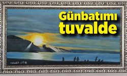 Günbatımı tuvalde