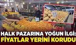 Halk pazarına yoğun ilgi: Fiyatlar yerini korudu