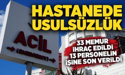 Hastanede usulsüzlük: 33 memur ihraç edildi, 13 sözleşmeli personelin işine son verildi