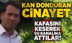 Kan donduran cinayet: Kafasını keserek su kanalına attılar!