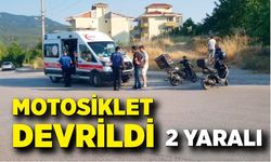 Karabük'te motosiklet devrildi: 2 yaralı