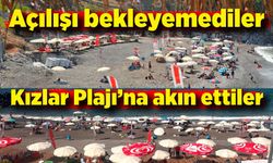 Açılışı bekleyemediler, Kızlar Plajı’na akın ettiler!