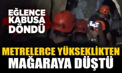 Eğlence kabusa döndü: Metrelerce yükseklikten mağaraya düştü