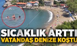 Sıcaklık arttı, vatandaş denize koştu