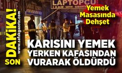 Yemek yerken çıkan tartışmada karısını kafasından vurarak öldürdü