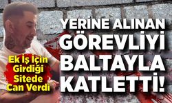Yerine işe alınan site görevlisini baltayla öldürdü