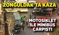 Zonguldak'ta kaza: Motosiklet ile minibüs çarpıştı